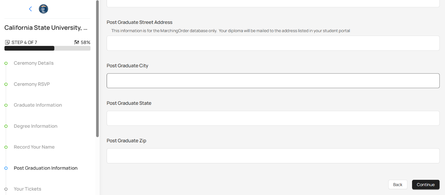 post grad information continued