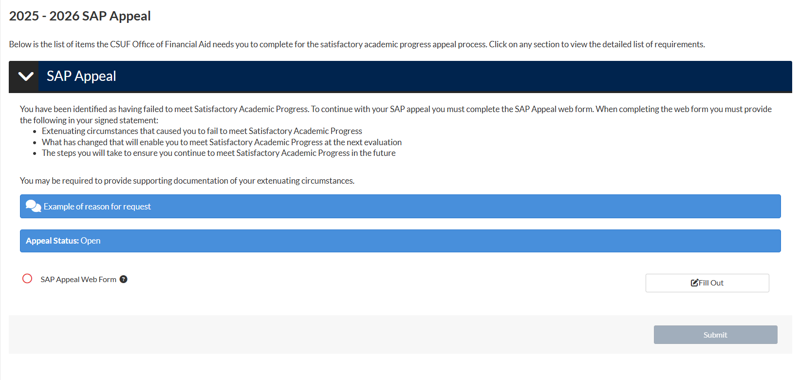 sap appeal web form fill